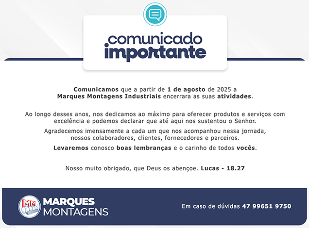 Aviso Marques Montagens